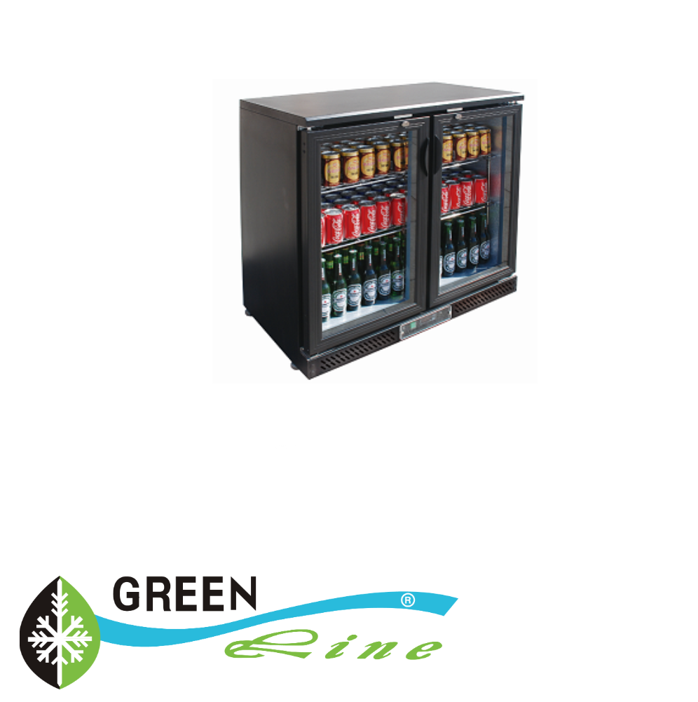 GREENLine Back Bar Fridge Two Door 875MM 210L Capacity - GLBE202A