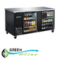 GREENLine Back Bar Fridge Two Glass Door 1800MM 641L Capacity - BBAR-2G-18