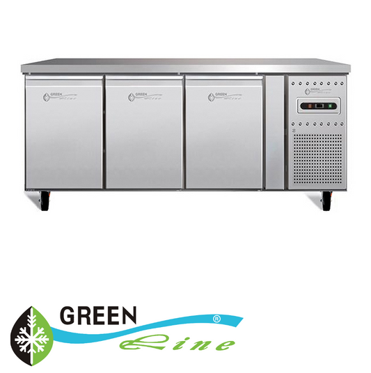 GREENLine Bench Fridge Three Glass Door 314L - BBG3DGN